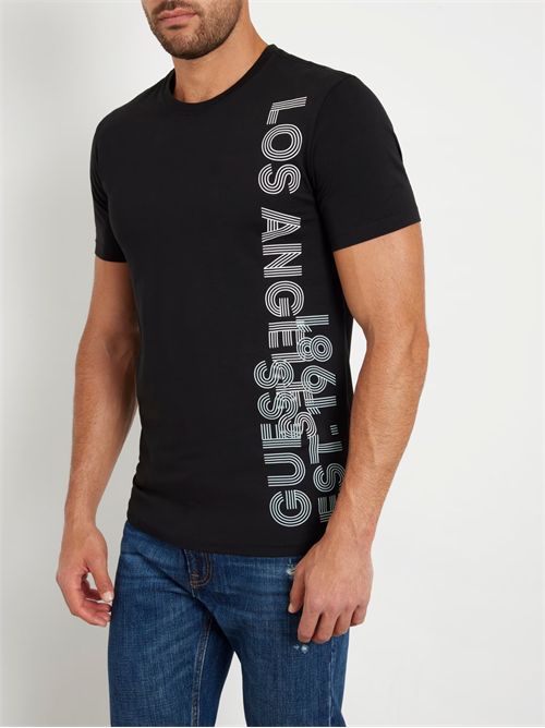 t-shirt uomo nera GUESS | M4YI34J1314/JBLK